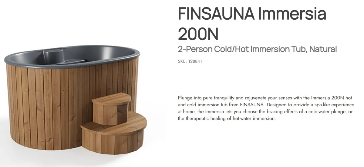 FINSAUNA Immersia 200N Cold Plunge Tub