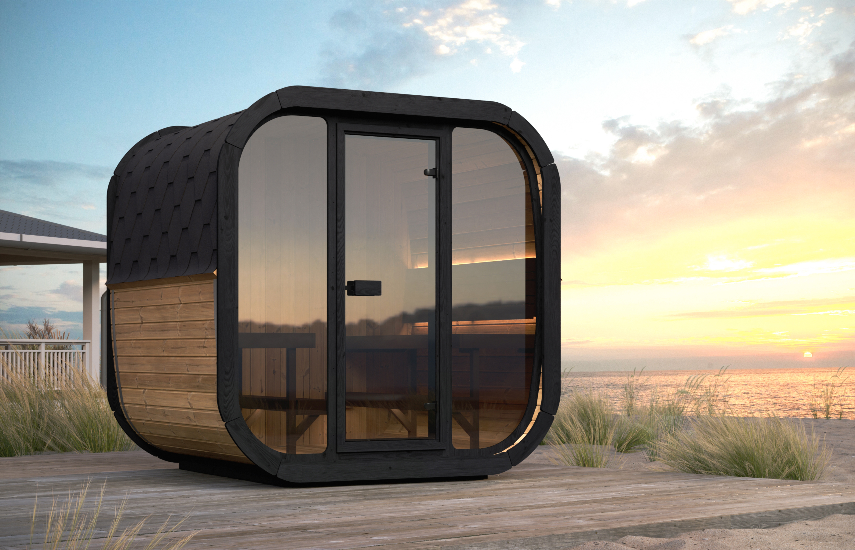 outdoor luxury saunas by world sauna group