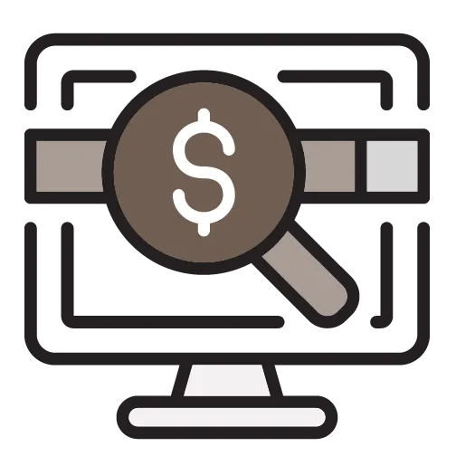 computer money screen icon