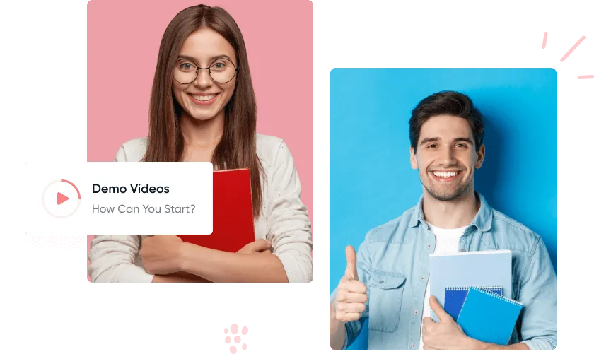 Women with glasses and man using AI