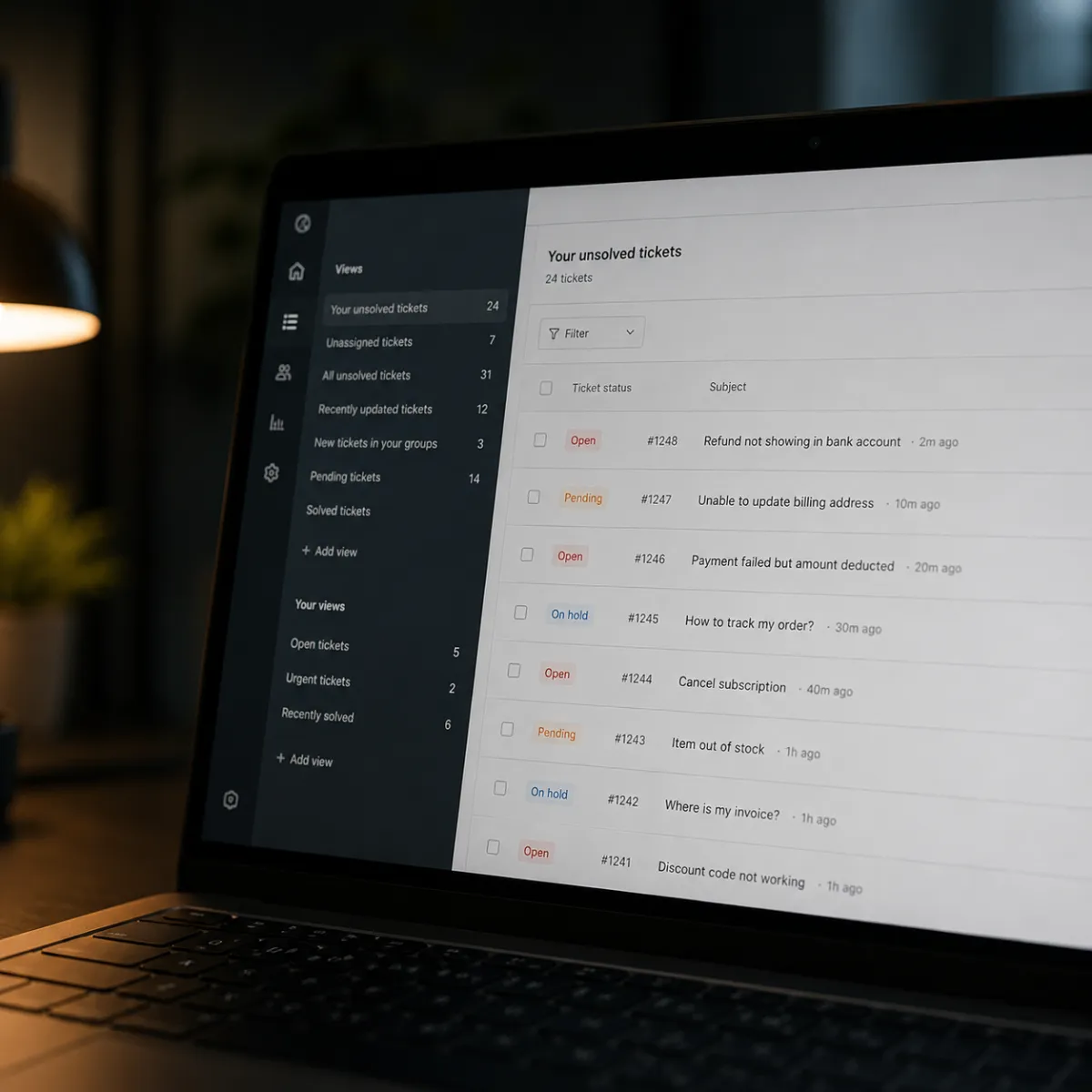 E-commerce dashboard support channels