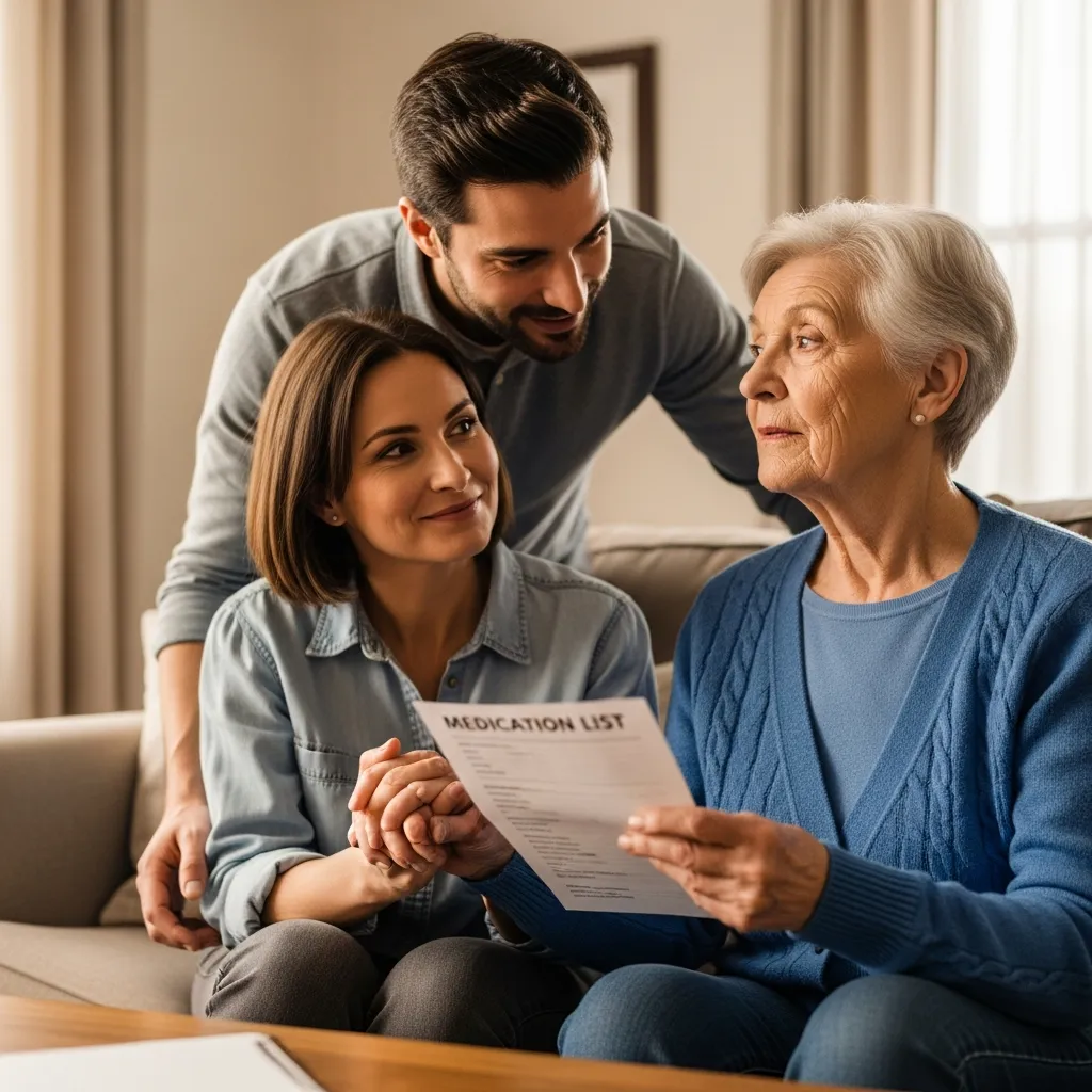 Adult child checking in on an aging parent to spot signs assisted living may be needed, Geneva and St. Charles IL