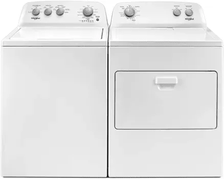 Perfectly installed washer and dryer set