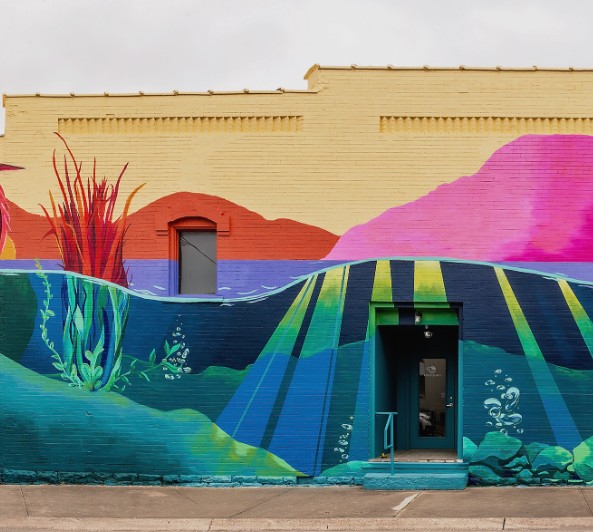 Springdale Arkansas downtown art Chums Junk Removal service area