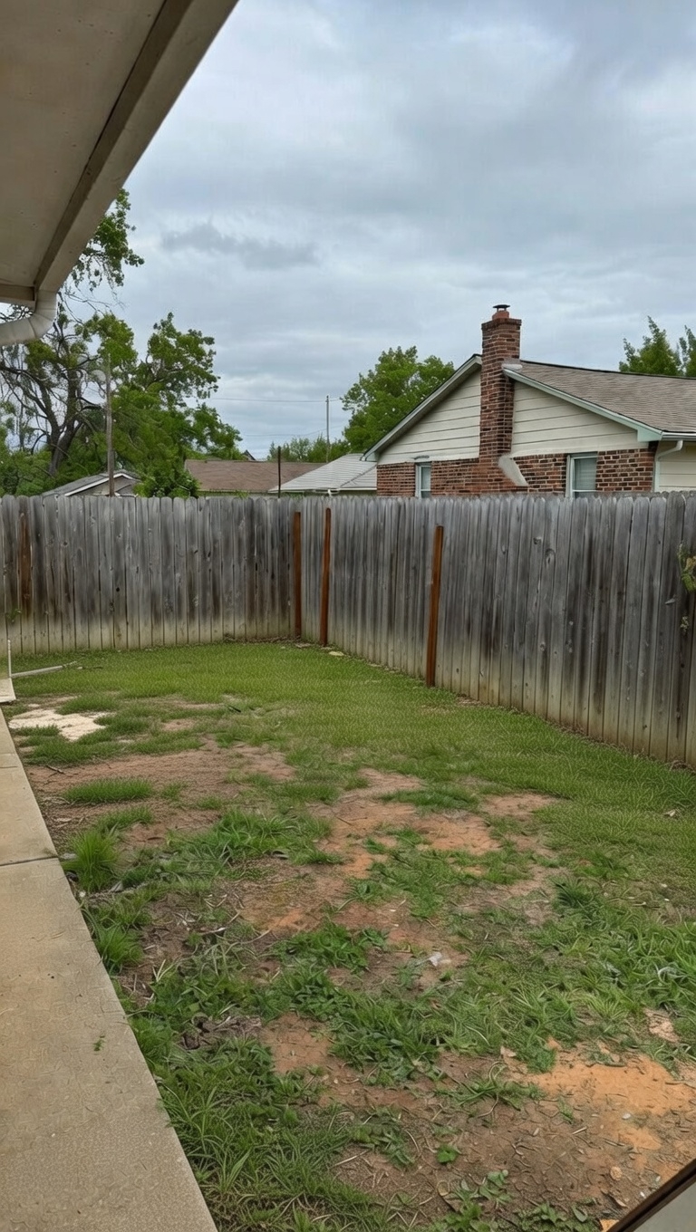 Backyard cleared of debris after junk hauling service in Springdale, AR
