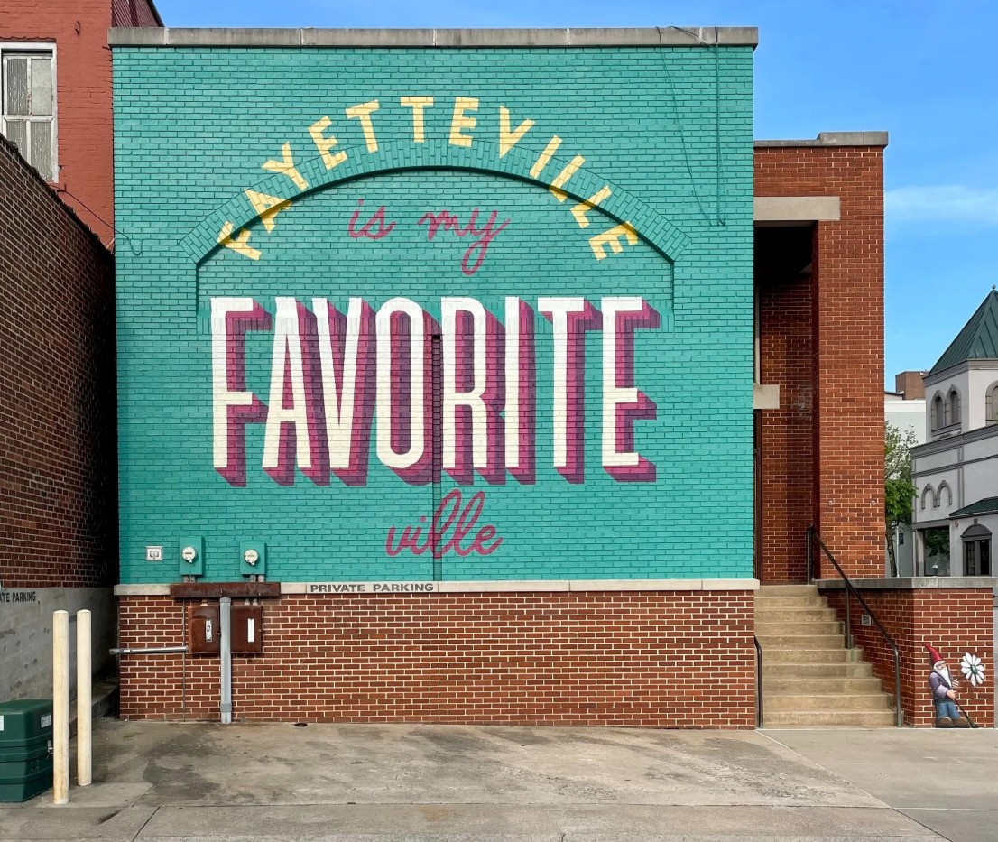 Springdale Arkansas downtown art Chums Junk Removal service area