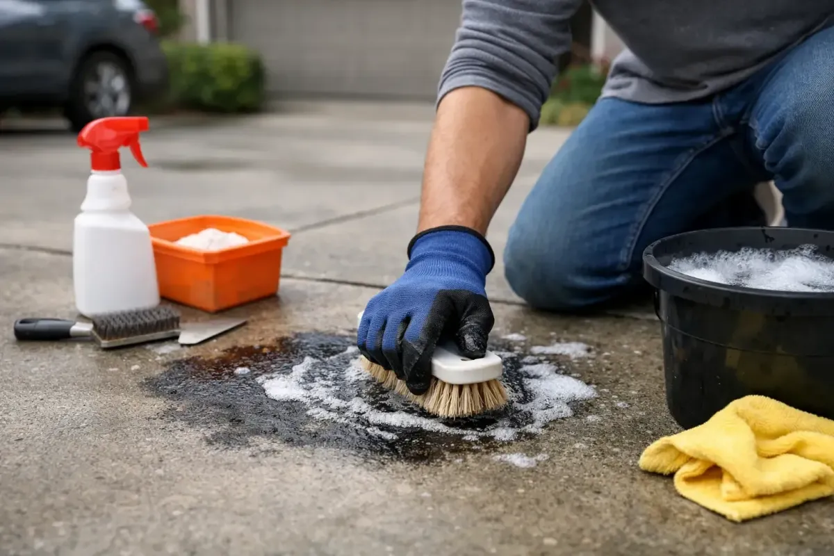 Oil Stain Removal Driveway: What Works