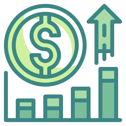 Icon representing $300k+ revenue