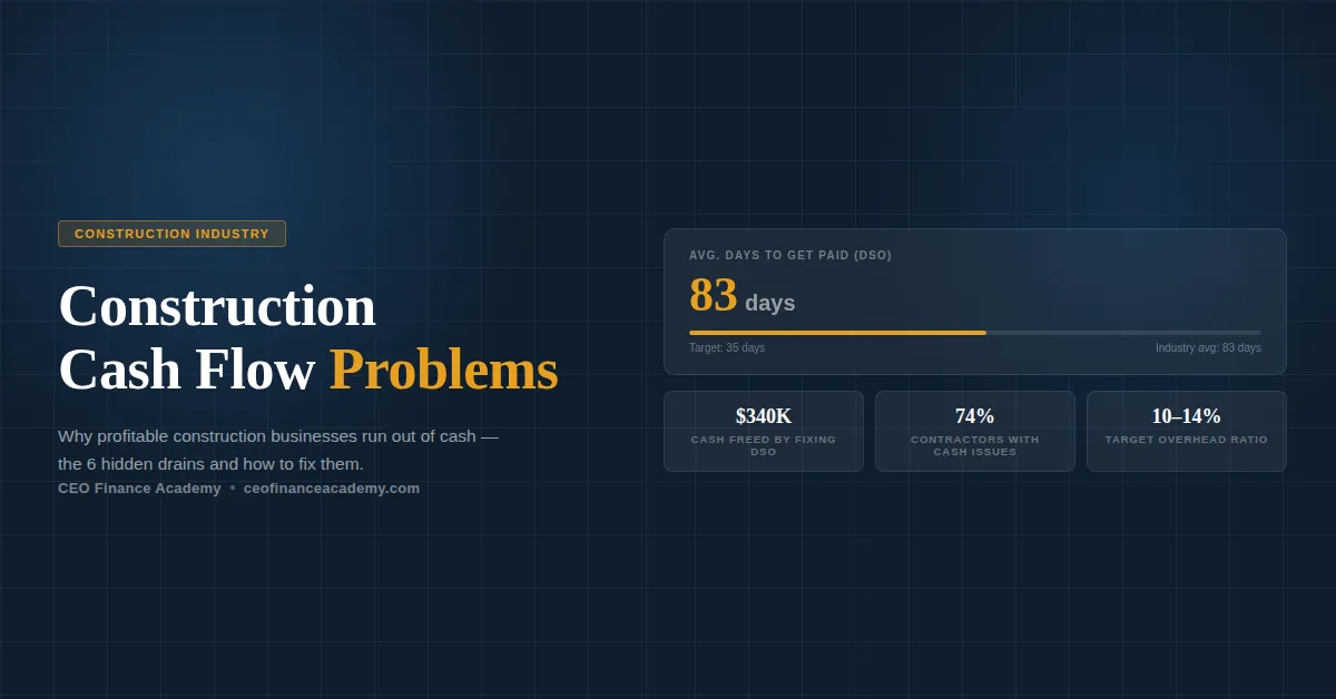 Construction Cash Flow Problems: Why You're Profitable But Always Broke