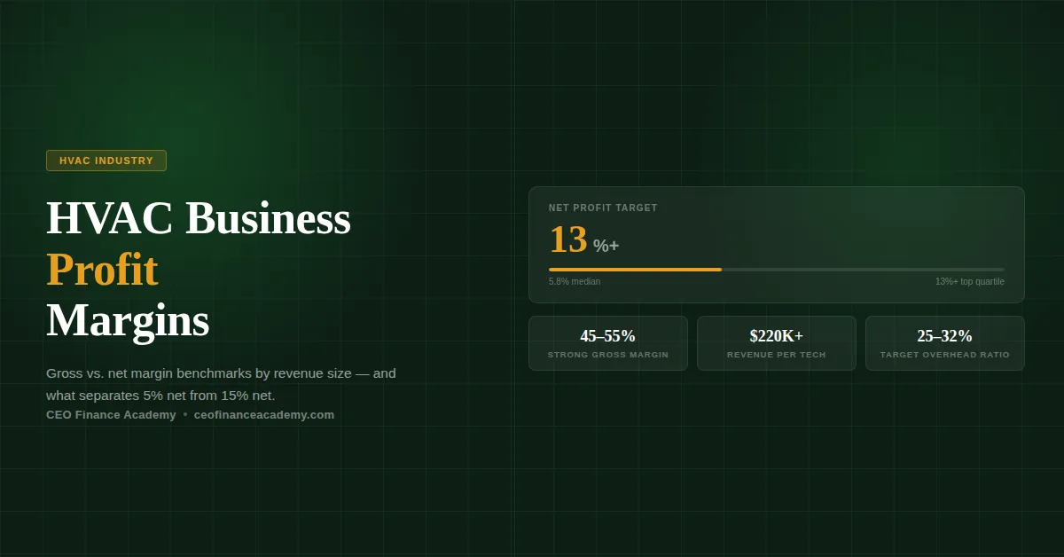 HVAC Business Profit Margins: What the Numbers Should Look Like at $1M–$5M