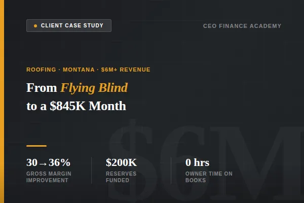 How a $6M Montana Roofing Franchise Owner Got Real Financial Visibility