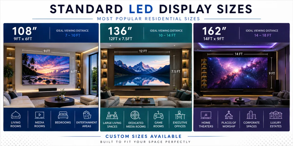 LED DISPLAY SIZES