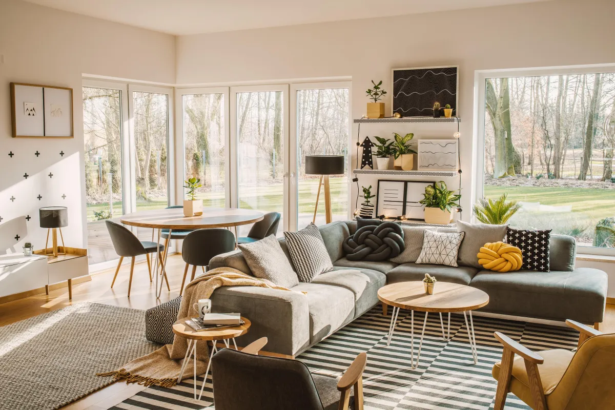 brown houses near trees