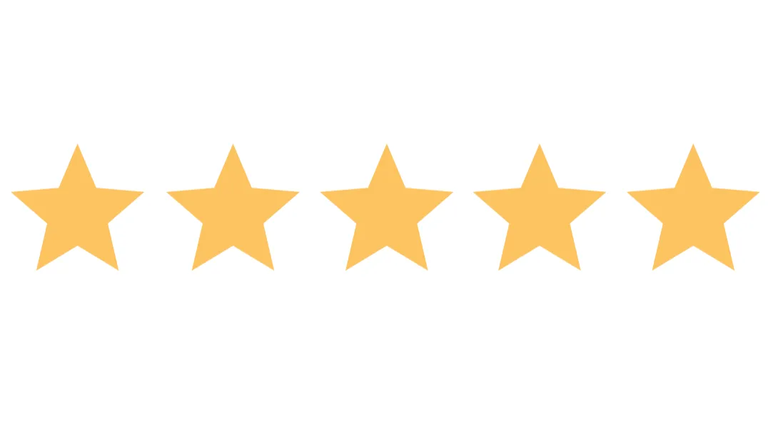 Five-star rating symbolizing excellent service and client satisfaction with Pobeda Marketing.