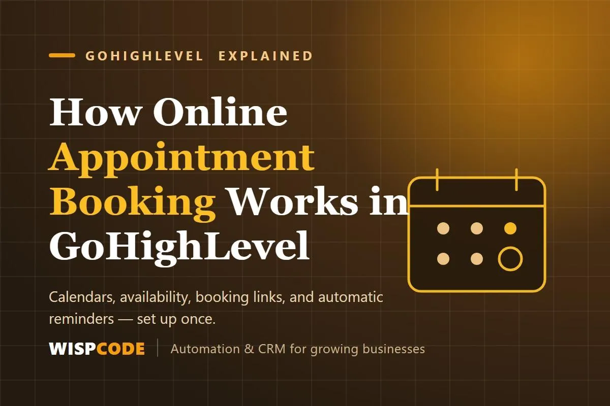 How Online Appointment Booking Works in GoHighLevel