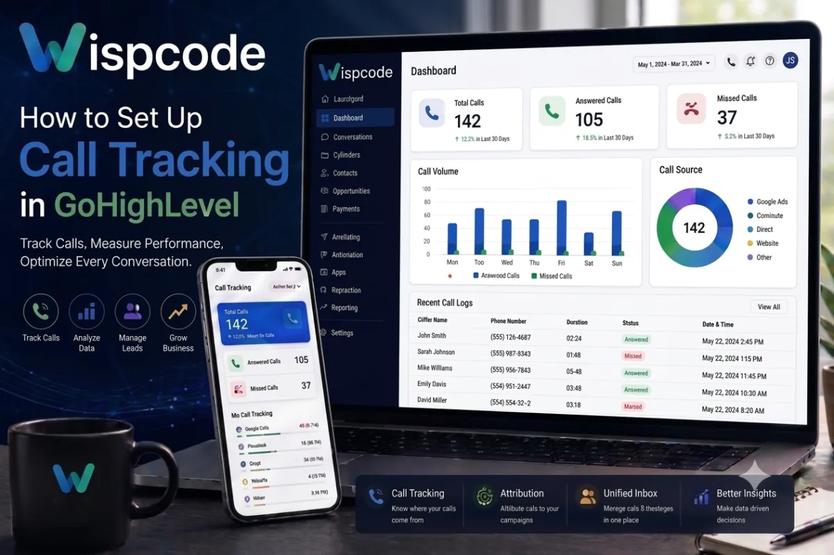 GoHighLevel Call Tracking Setup Interface