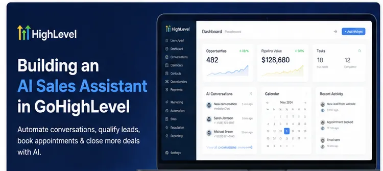 Building an AI Sales Assistant in GoHighLevel dashboard with AI Conversation, CRM, automation workflows, and appointment booking