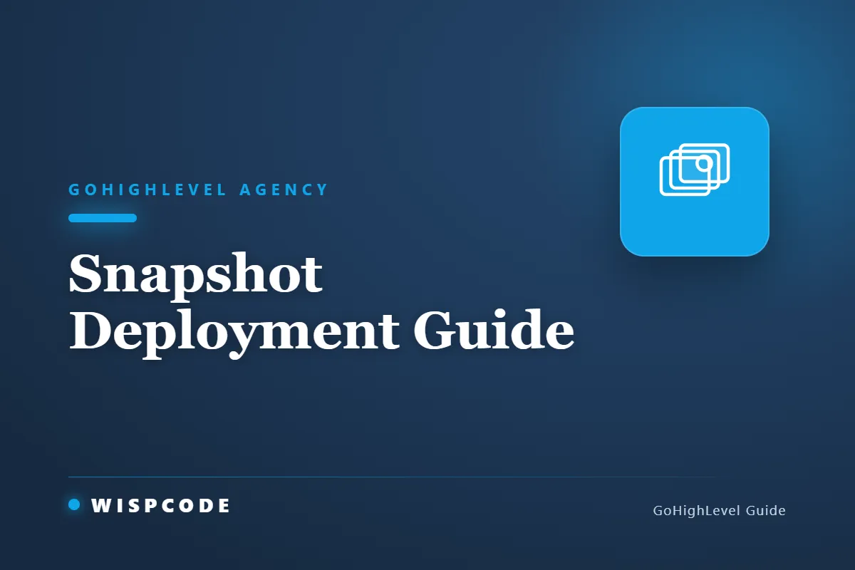 Snapshot Deployment Guide cover, Wispcode