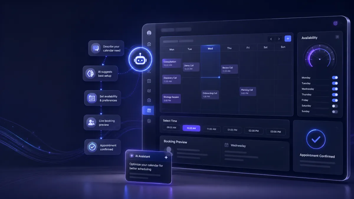 GoHighLevel Calendar AI guided booking calendar setup experience