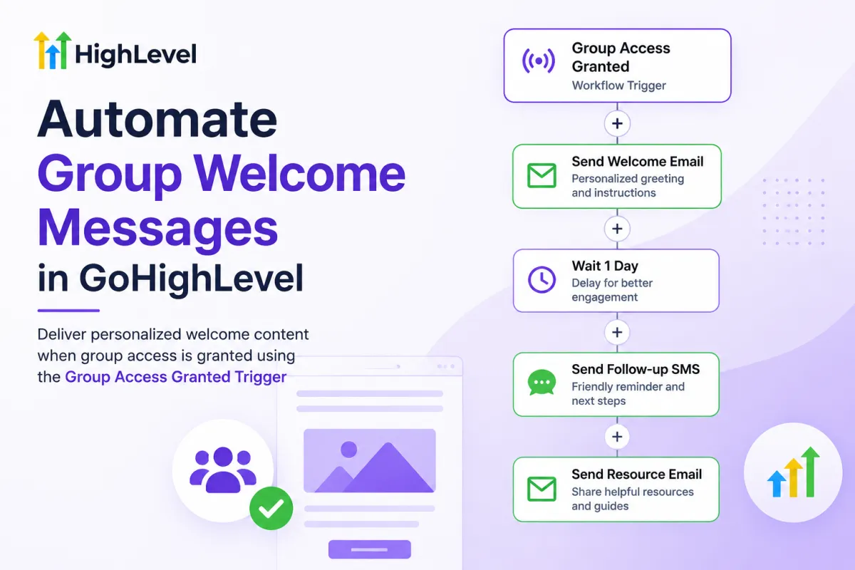 Automate Group Welcome Messages in GoHighLevel