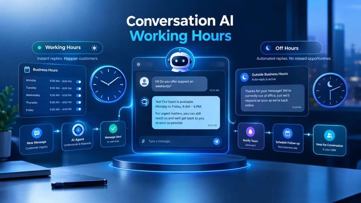 GoHighLevel Conversation AI Working Hours with AI agent schedules and off-hours automation