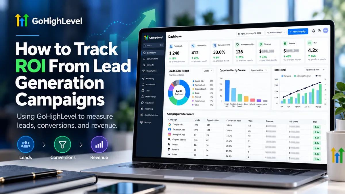 How to track ROI from lead generation campaigns using GoHighLevel analytics and reporting