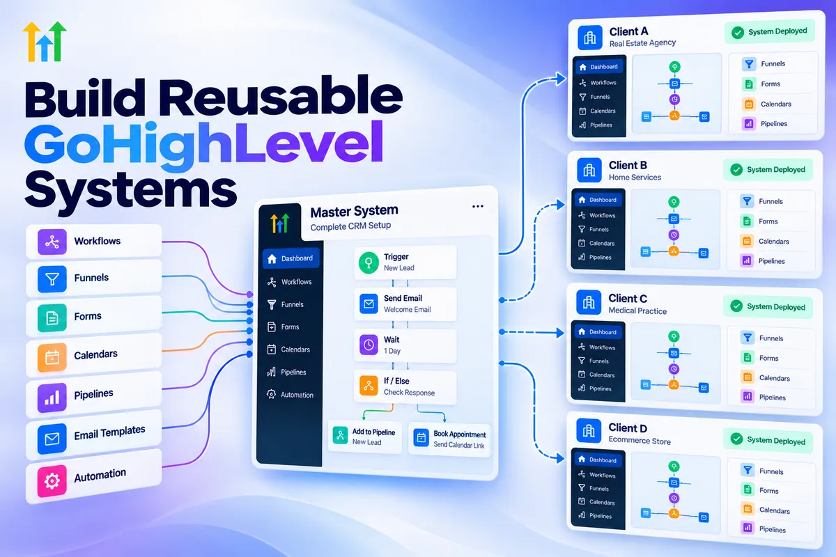 Reusable GoHighLevel systems for managing client automation