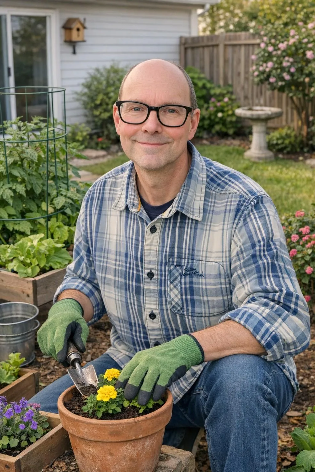 Michael assembling furniture