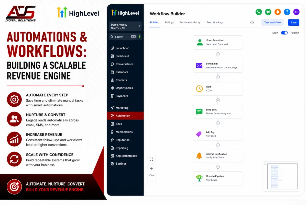 GoHighLevel Automations and workflows for growth