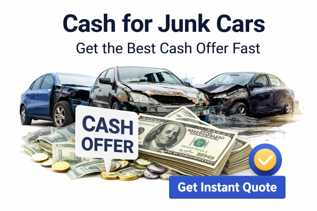 cash for junk cars with free towing nationwide, instant cash offers for old, wrecked, flooded, and non-running vehicles
