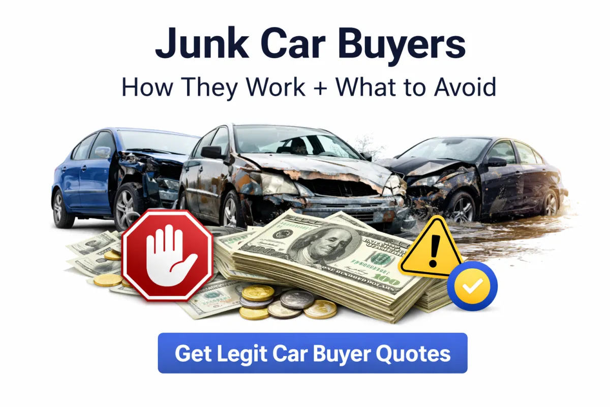 junk car buyers explaining how to sell a junk car for cash, what to avoid, and how to choose legitimate buyers nationwide