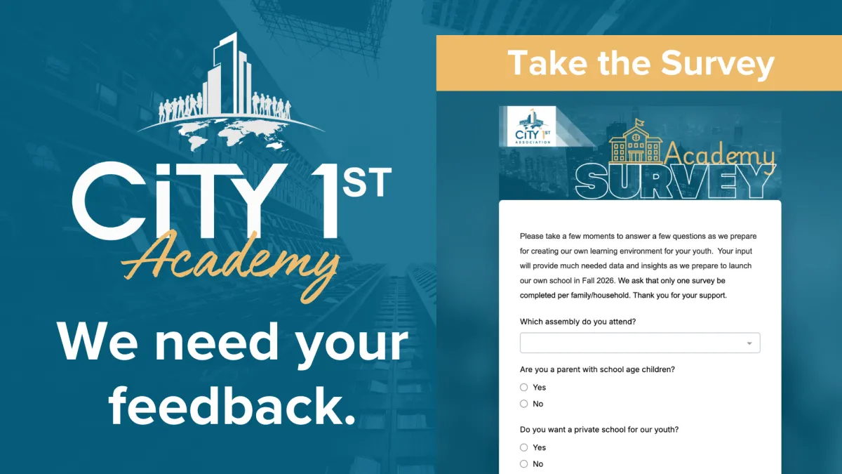 A close-up of two hands, one older and one younger, gently clasped over a table with soft natural light, symbolizing intergenerational support and community care. The background is softly blurred in warm neutral tones.