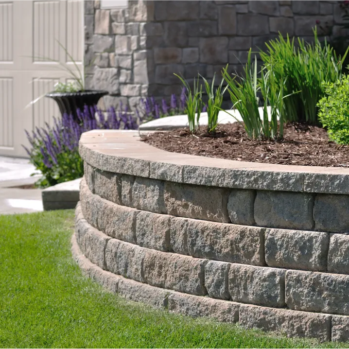 outdoor brick paver  retaining walls