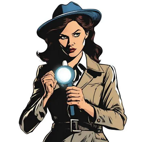 Detective shines a light