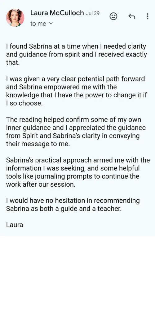 Laura’s Testimonial