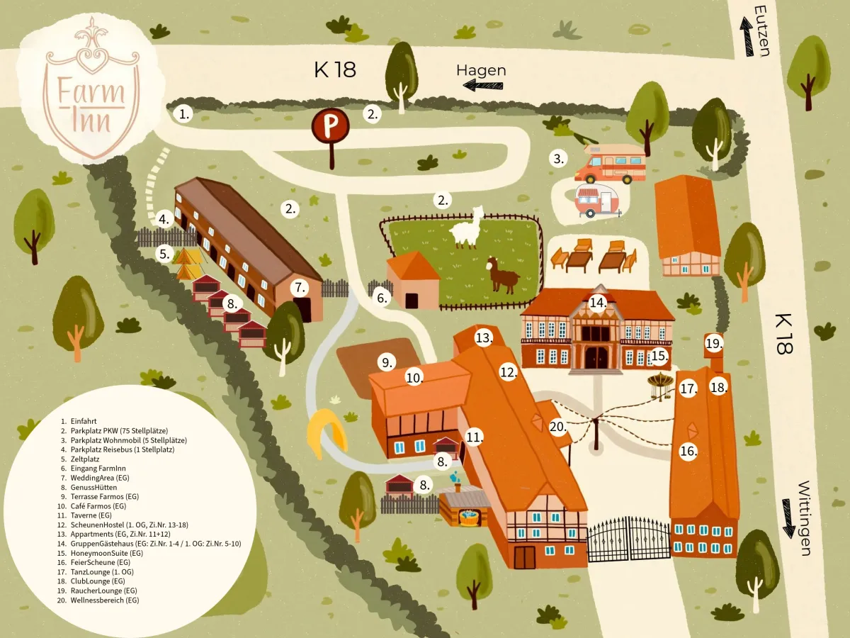 Lageplan FarmInn in Wittingen