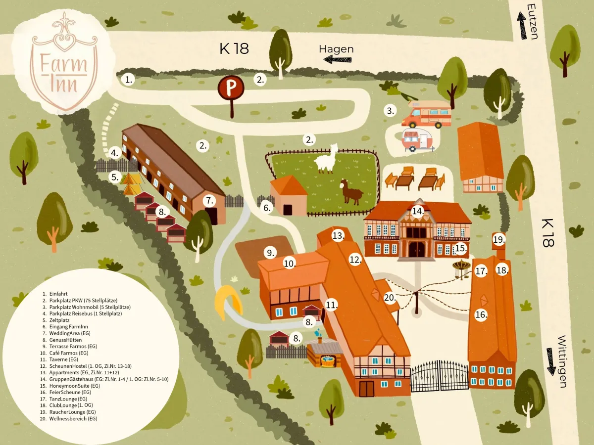 Lageplan FarmInn in Wittingen