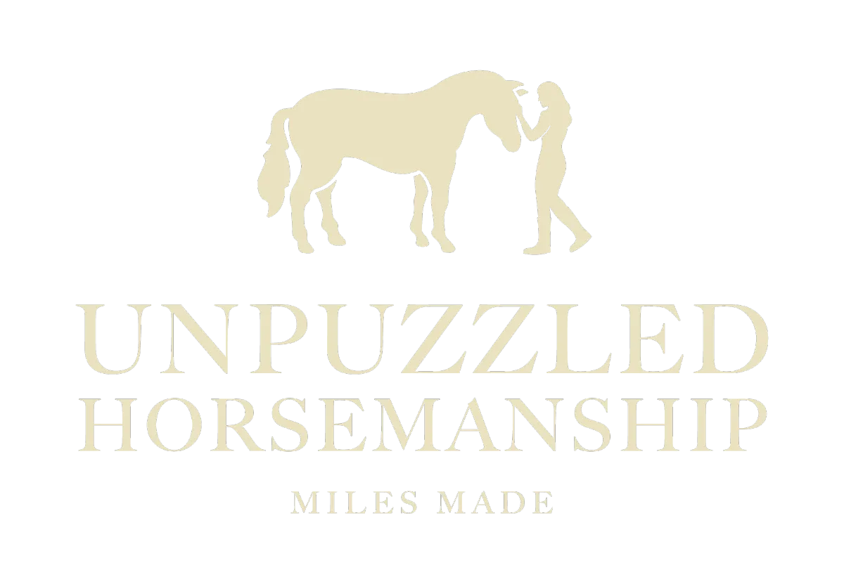 Unpuzzled Horsemanship logo for online horse training and coaching
