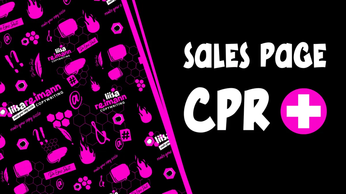 Sales Page CPR: fix a non-converting sales page and watch sales soar