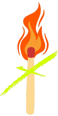 Lit match - don't do it!