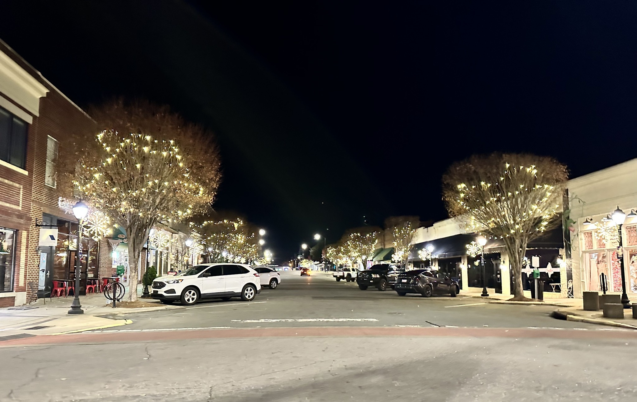 night view downtown wendell nc