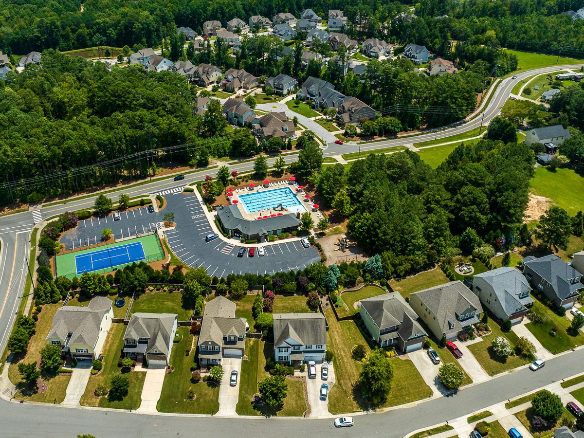 Bella Casa community Apex NC — resort style pool and amenities