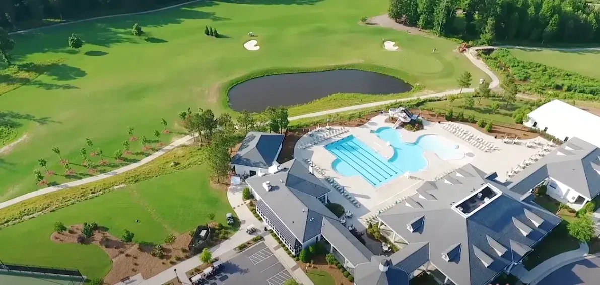 Drone of pool 12 Oaks Holly Springs, NC