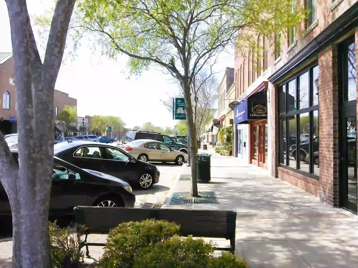 Historic Downtown Fuquay-Varina NC — walkable main street with local businesses and brick storefronts 2026