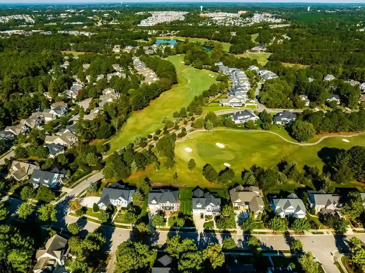 Drone View Heritage in Wake Forest, NC