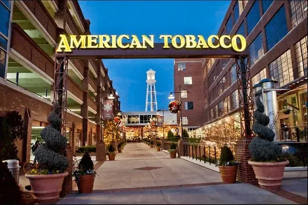 American Tobacco Campus Durham Bulls Athletic Park aerial view
