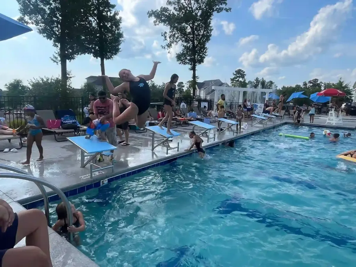 Kids enjoying neighborhood pool Holly Springs NC