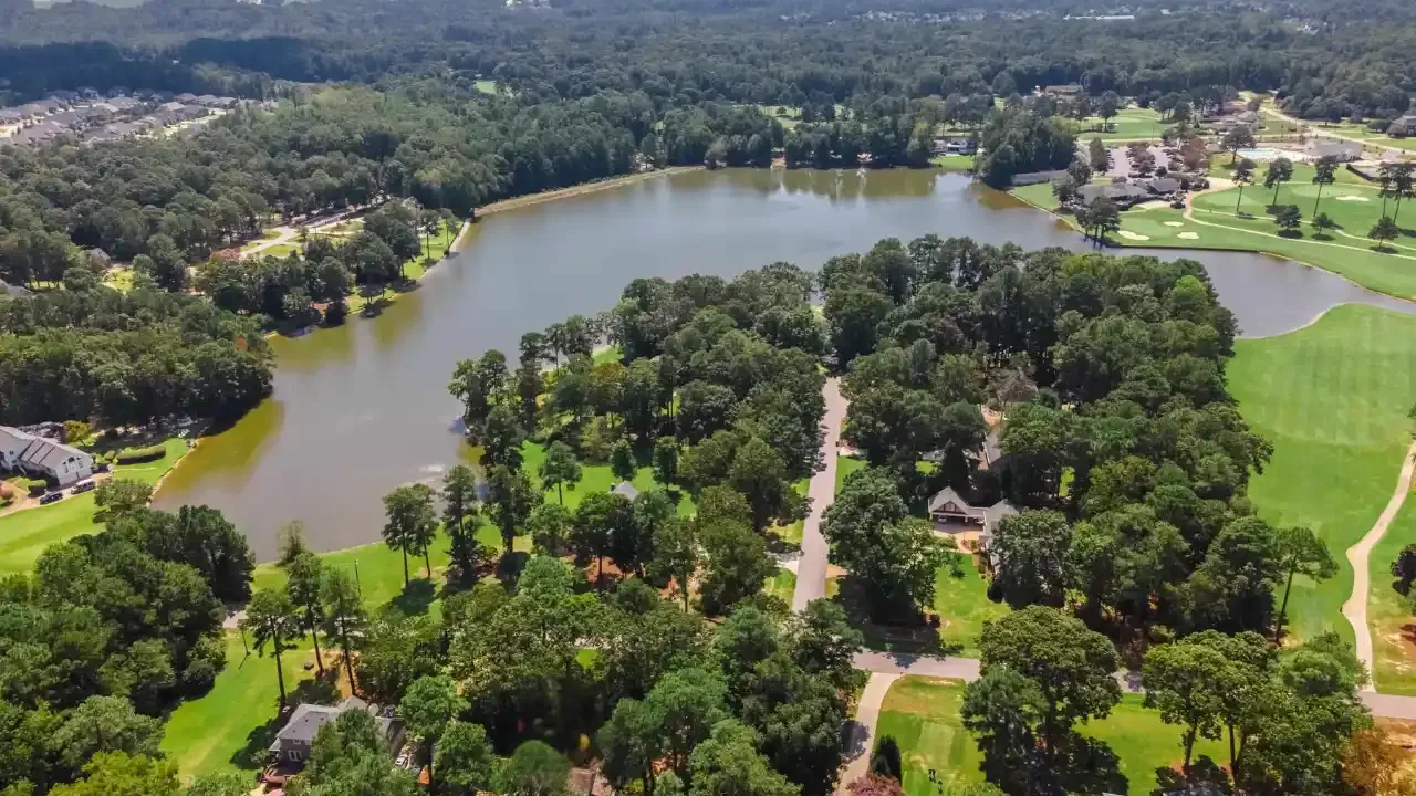 Drone View of Bentwinds neighbrhood and golfcourse