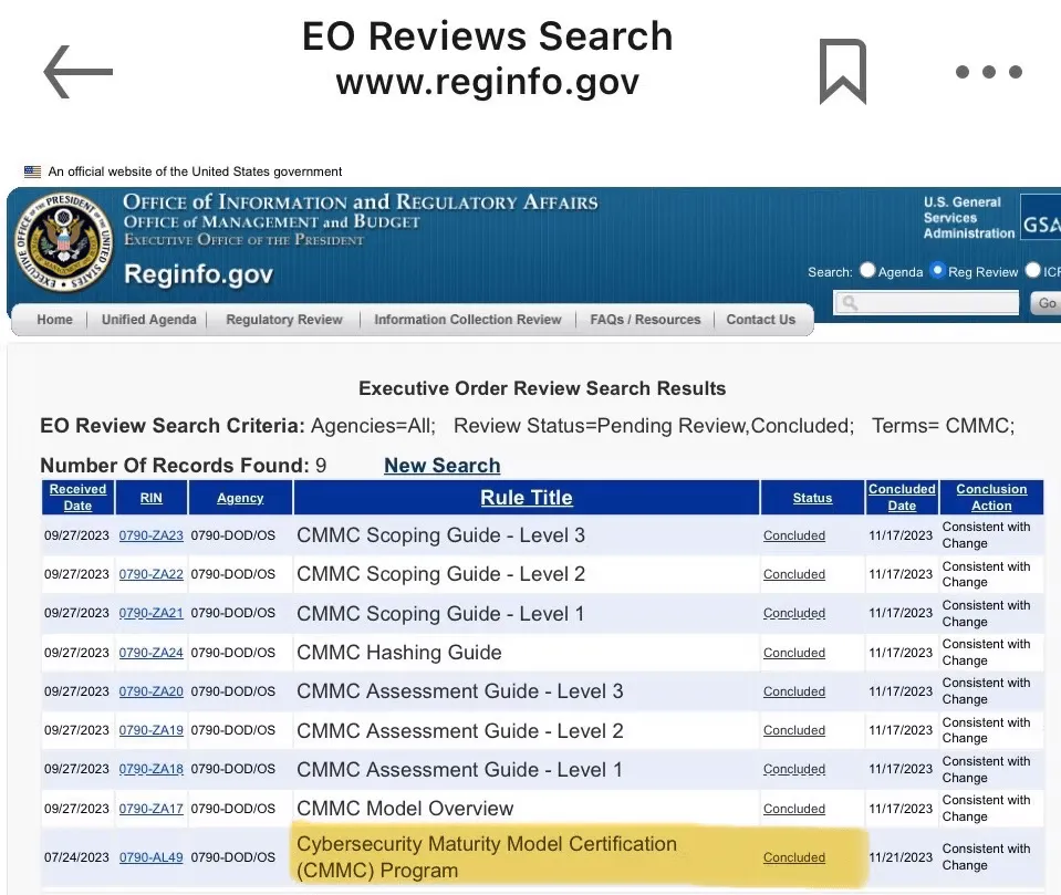 CMMC Rule Clears OIRA Review: What This Means for DoD Contractors