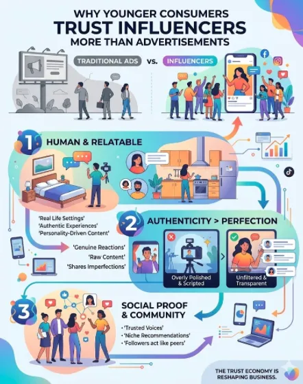 Why Younger Consumers Trust Influencers More Than Advertisements
